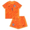 Original Trikotsatz England Pickford 1 Orange Version Torwart EURO 2024 Für Kinder